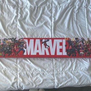 Marvel Red and White Hero Collage Wall Art